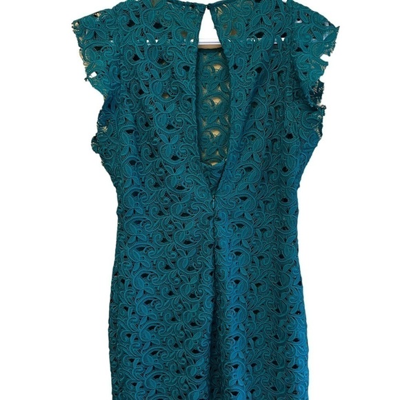 ZARA Green Guipure Lace Tube Dress EUC - Picture 2 of 11